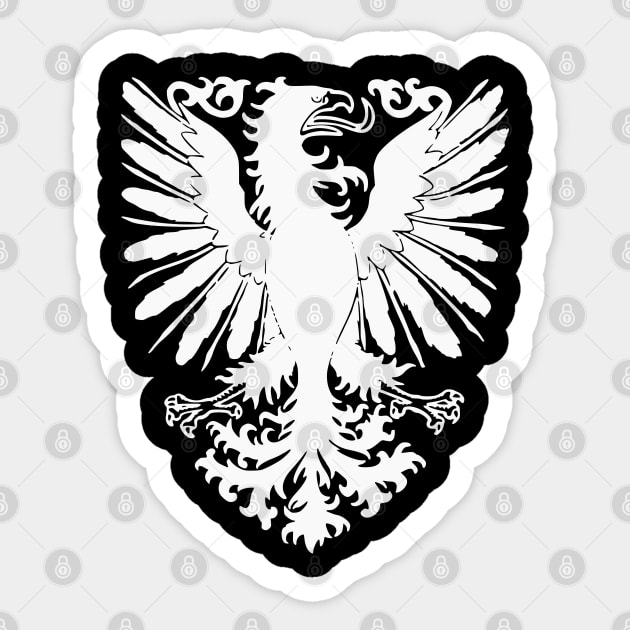 Medieval Heraldic Eagle Sticker by Vintage Boutique